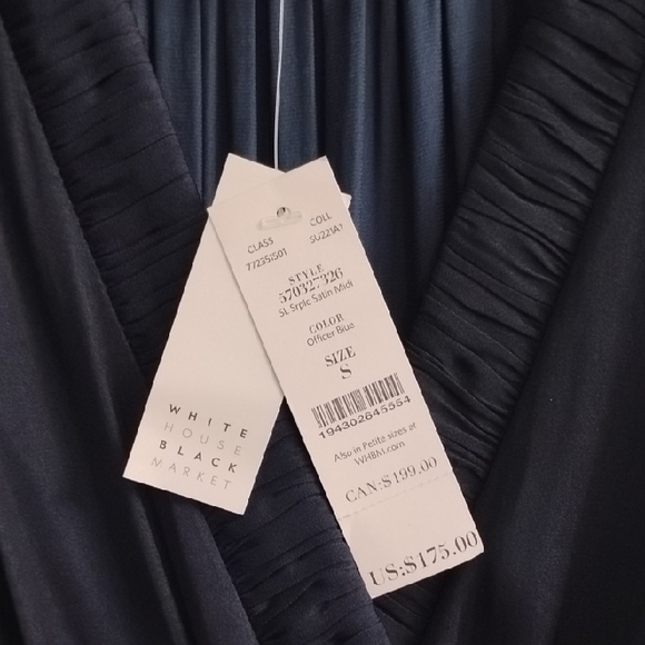 ⭐NWT Stunning 🌹 White House Black Market Deep Blue Maxi Dress Size Small - Picture 2 of 7